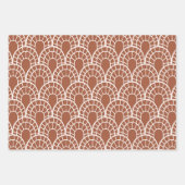 Groovy Boho 70er Blume Pattern Geschenkpapier Set (Vorderseite 3)