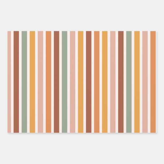 Groovy Boho 70er Blume Pattern Geschenkpapier Set (Vorderseite 2)