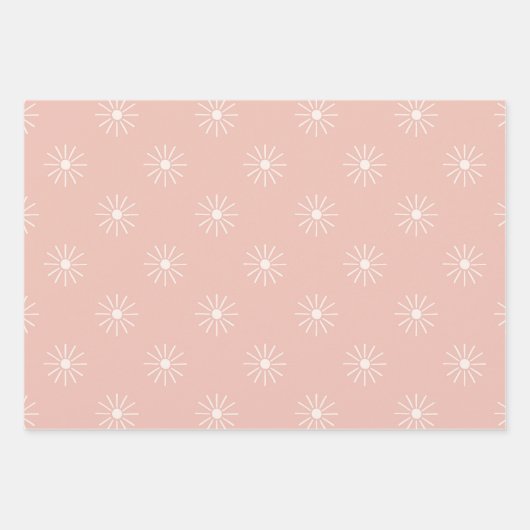 Groovy Boho 70er Blume Pattern Geschenkpapier Set (Vorderseite 3)