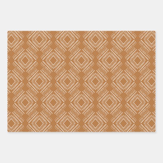 Groovy Boho 70er Blume Pattern Geschenkpapier Set (Vorderseite 2)