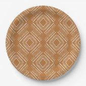 Groovy Boho 70er Blume Pattern Pappteller (Vorderseite)