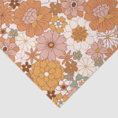 Groovy Boho 70er Blume Pattern Seidenpapier (Detail)