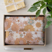 Groovy Boho 70er Blume Pattern Seidenpapier (Geschenk)