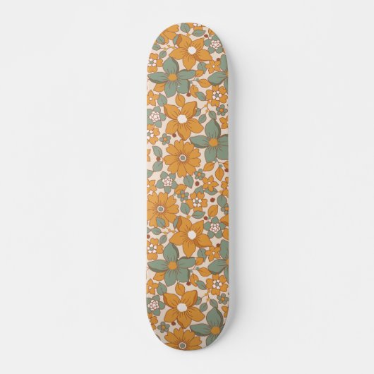 Groovy Boho 70er Retro Cool Seventies Hippie Skateboard (Vorne)