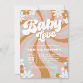 Groovy Boho Baby Shower Einladung (Vorderseite)