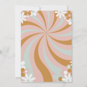 Groovy Boho Baby Shower Einladung (Rückseite)