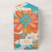 Groovy Boho Beachy Fun Vibes Wedding All In One Einladung (Außenbereich)