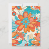 Groovy Boho Beachy Fun Vibes Wedding Einladung (Rückseite)