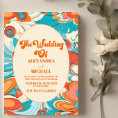 Groovy Boho Beachy Fun Vibes Wedding Einladung