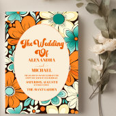 Groovy Boho Beachy Fun Vibes Wedding Einladung