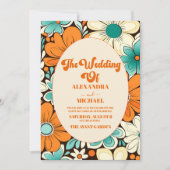 Groovy Boho Beachy Fun Vibes Wedding Einladung (Vorderseite)