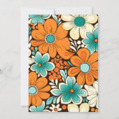 Groovy Boho Beachy Fun Vibes Wedding Einladung (Rückseite)