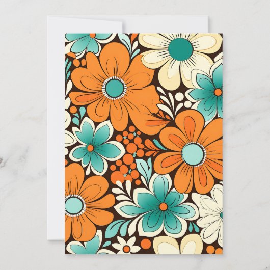 Groovy Boho Beachy Fun Vibes Wedding Einladung (Rückseite)