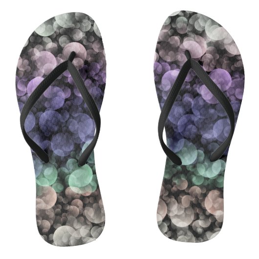 Groovy Boho Bubbles Eclectic Uingender Prilag Badesandalen (Fußbett)