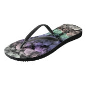 Groovy Boho Bubbles Eclectic Uingender Prilag Badesandalen (Schrägansicht)