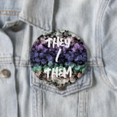 Groovy Boho Bubbles Eclectic Uingender Prilag Button (Beispiel)