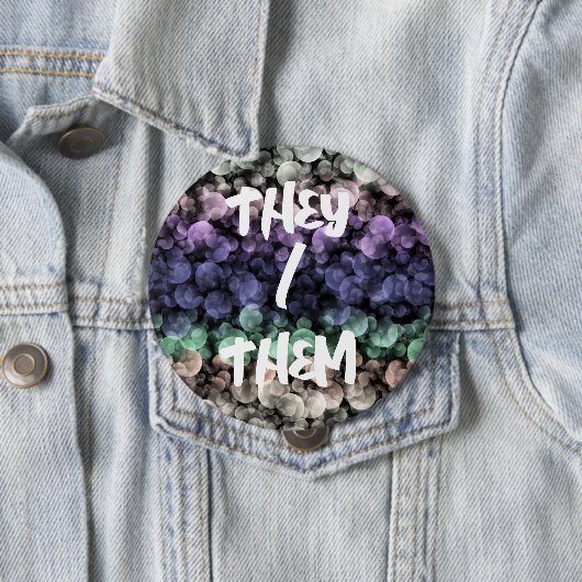 Groovy Boho Bubbles Eclectic Uingender Prilag Button (Beispiel)