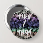 Groovy Boho Bubbles Eclectic Uingender Prilag Button (Vorne & Hinten)