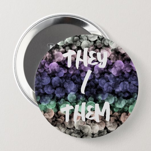 Groovy Boho Bubbles Eclectic Uingender Prilag Button (Vorne & Hinten)