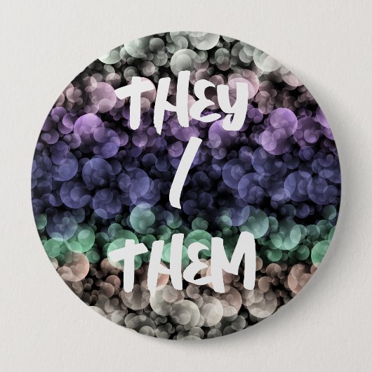 Groovy Boho Bubbles Eclectic Uingender Prilag Button (Vorderseite)