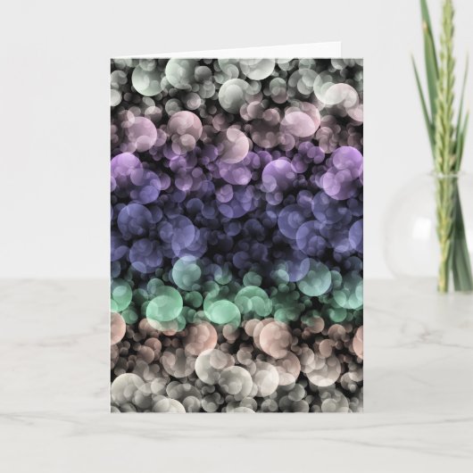 Groovy Boho Bubbles Eclectic Uingender Prilag Dankeskarte (Vorderseite)