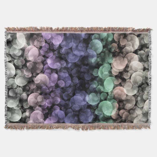 Groovy Boho Bubbles Eclectic Uingender Prilag Decke (Vorderseite)