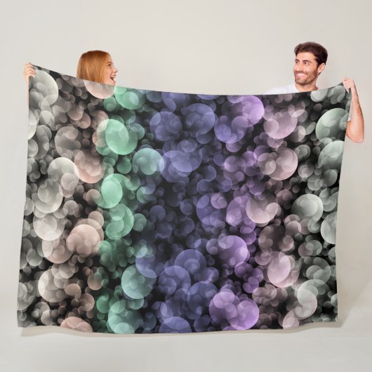 Groovy Boho Bubbles Eclectic Uingender Prilag Fleecedecke (Beispiel)