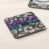 Groovy Boho Bubbles Eclectic Uingender Prilag Getränkeuntersetzer (Linke Seite)