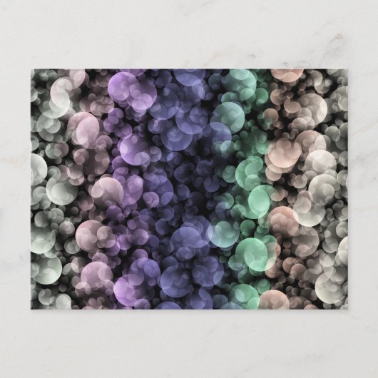 Groovy Boho Bubbles Eclectic Uingender Prilag Postkarte (Vorderseite)