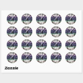 Groovy Boho Bubbles Eclectic Uingender Prilag Runder Aufkleber (Blatt)