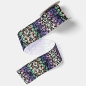 Groovy Boho Bubbles Eclectic Uingender Prilag Satinband (Rückseite)