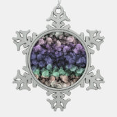 Groovy Boho Bubbles Eclectic Uingender Prilag Schneeflocken Zinn-Ornament (Vorderseite)