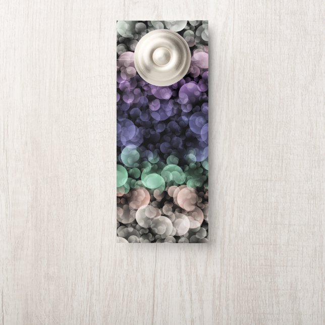 Groovy Boho Bubbles Eclectic Uingender Prilag Türanhänger (Auf Knauf)