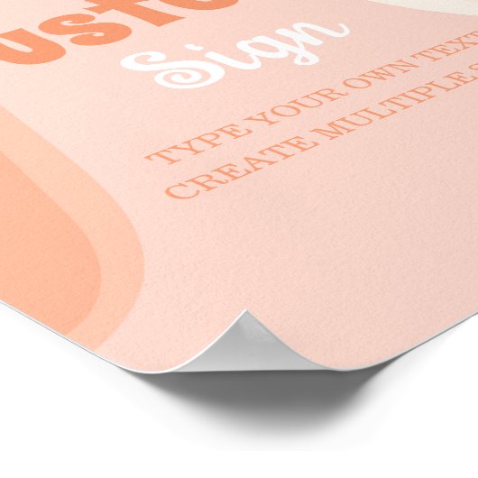 Groovy Boho Daisy Birthday Party Table Sign Poster (Ecke)