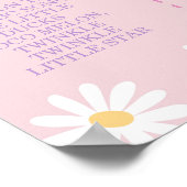 Groovy Boho Daisy First Birthday Milestone Sign Poster (Ecke)