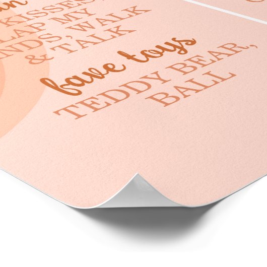 Groovy Boho Daisy First Birthday Milestone Sign Poster (Ecke)