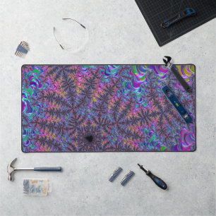 Groovy Boho Farbige Juwel-Ton-Fraktal-Kunst Schreibtischunterlage