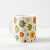 Groovy Boho Flower Power Keramik Tasse (Vorderseite Links)