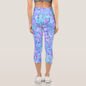 Groovy Boho Funky Quirky Abstrakt Blob Mosaic Capri Leggings (Rückseite)