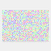 Groovy Boho Hippie Bright Pastel Rainbow Marble Geschenkpapier Set (Vorderseite 3)