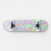 Groovy Boho Hippie Bright Pastel Rainbow Marble Skateboard (Horizontal)