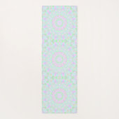 Groovy Boho Hippie Colorful Funky Pastel Mandala Yogamatte (Rückseite)