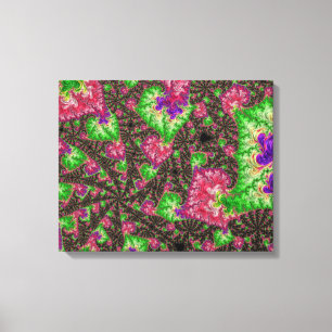 Groovy Boho Hippie Funky Spirale Fraktal Kunst Leinwanddruck