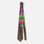 Groovy Boho Hippie Funky Spiry Fraktal Art Krawatte (Vorderseite)