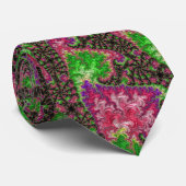 Groovy Boho Hippie Funky Spiry Fraktal Art Krawatte (Gerollt)