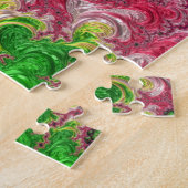 Groovy Boho Hippie Funky Spiry Fraktal Art Puzzle (Seite)