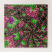 Groovy Boho Hippie Funky Spiry Fraktal Art Puzzle (Horizontal)