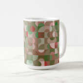Groovy Boho Mod Retro Geometric Christmas Coffee M Kaffeetasse (VorderseiteRechts)