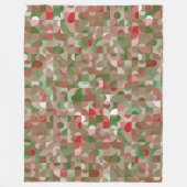 Groovy Boho Mod Retro Geometric Christmas Fleecedecke (Vorderseite)