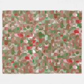 Groovy Boho Mod Retro Geometric Christmas Fleecedecke (Vorderseite (Horizontal))
